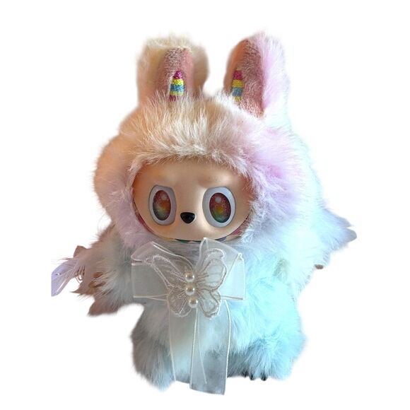 Pop Mart Accessories - Labubu Rainbow Plush Bag Charm Pop Mart The Monsters Doll